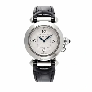 Replica Cartier Pasha de Cartier Black Alligator 30 mm WGPA0007