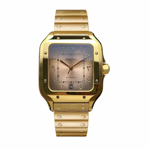 Replica Cartier Santos Men Automatic Gold Watch Series Arabic