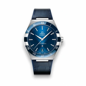Replica Omega Constellation Blue Dial, Leather Strap 131.33.41.21.03.001