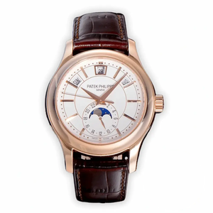 Super Clone Complications 5205G-001 ANNUAL CALENDAR, MOON PHASES. 40 mm, Rose Gold, White Dial