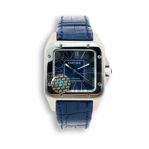 Super Clone Cartier Santos De Cartier WSSA0030 Blue Dial