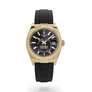 Replica Rolex Sky-Dweller 18K Yellow Gold 336238 Black Dial