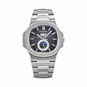 Replica Nautilus 5726/1A-014 Patek Philippe Annual Calendar, Moon phases 40.5 mm, Steel, Dark Dial