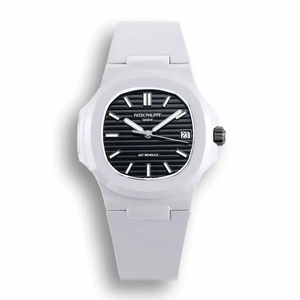 Super Clone Nautilus 5711/1A-018 Patek Philippe 40 mm, Rubber Strap Black Dial