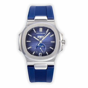 Super Clone Nautilus 5726/1A Annual Calendar, Moon phases 40.5 mm, Steel, Blue Dial