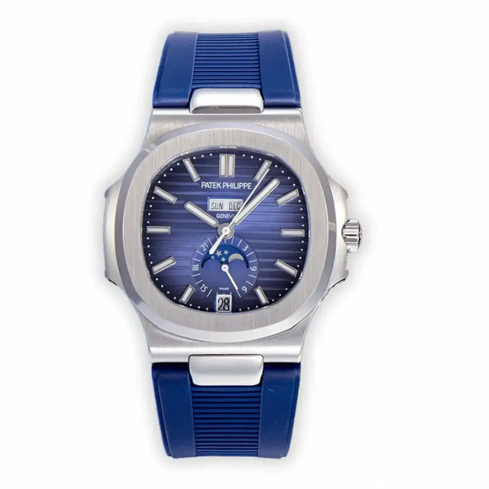 Super Clone Nautilus 5726/1A Annual Calendar, Moon phases 40.5 mm, Steel, Blue Dial