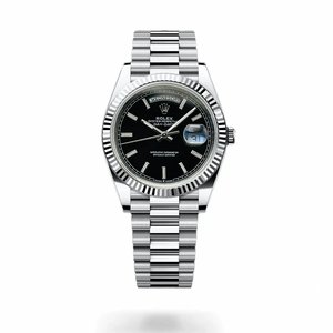 Replica Day-Date 40mm Platinum Black Dial 228236
