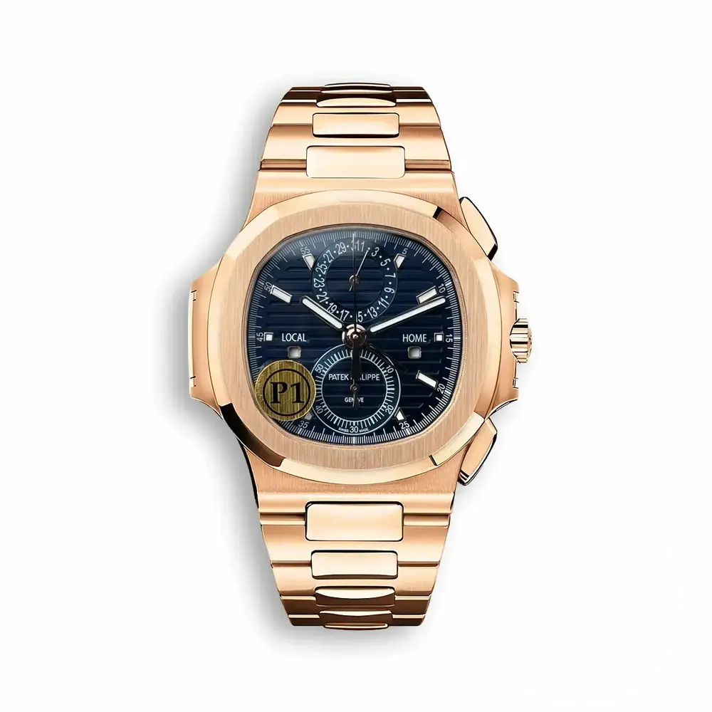 Super Clone Nautilus 5990R-001 Travel Time 40.5mm Blue Dial
