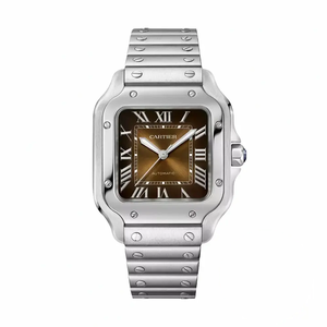 Replica Cartier Santos Yellow Dial Steel Strap 47.5mm WSSA0065