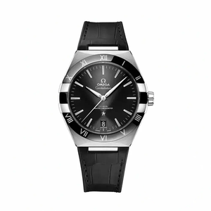 Replica Omega Constellation Black, Leather Strap 131.33.41.21.01.001