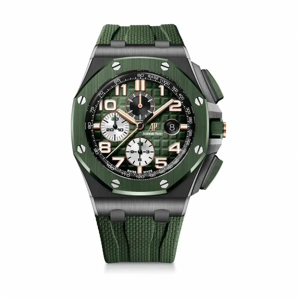 Replica Audemars Piguet Royal Oak Offshore Rich Green Dial 44mm 26405CE.OO.A056CA.01