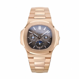 Super Clone Nautilus 5740/1G-001 Patek Philippe Perpetual Calendar 40 mm, Rose gold, Brown Dial