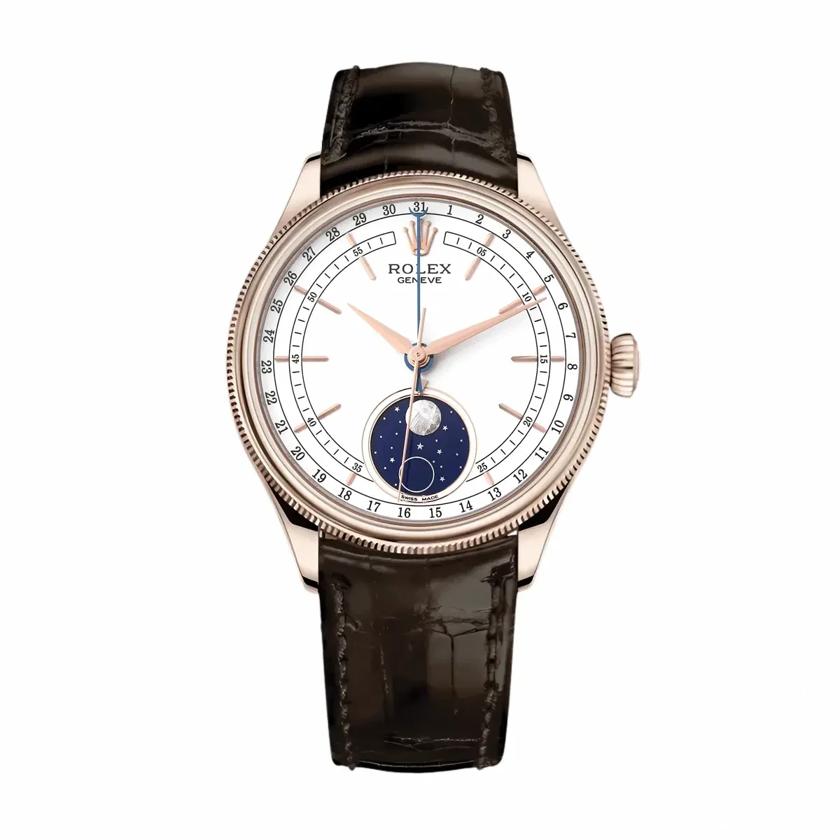 Replica Rolex Cellini Moonphase 50535 White Dial