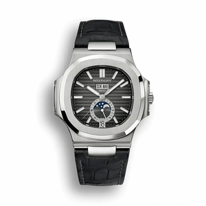 Replica Nautilus 5726A-001 Patek Philippe Annual Calendar, Moon phases. 40.5 mm, Steel, Dark Dial