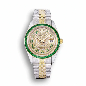 Replica Rolex Datejust 126300 41mm Dial Full-Diamond Yellow Gold