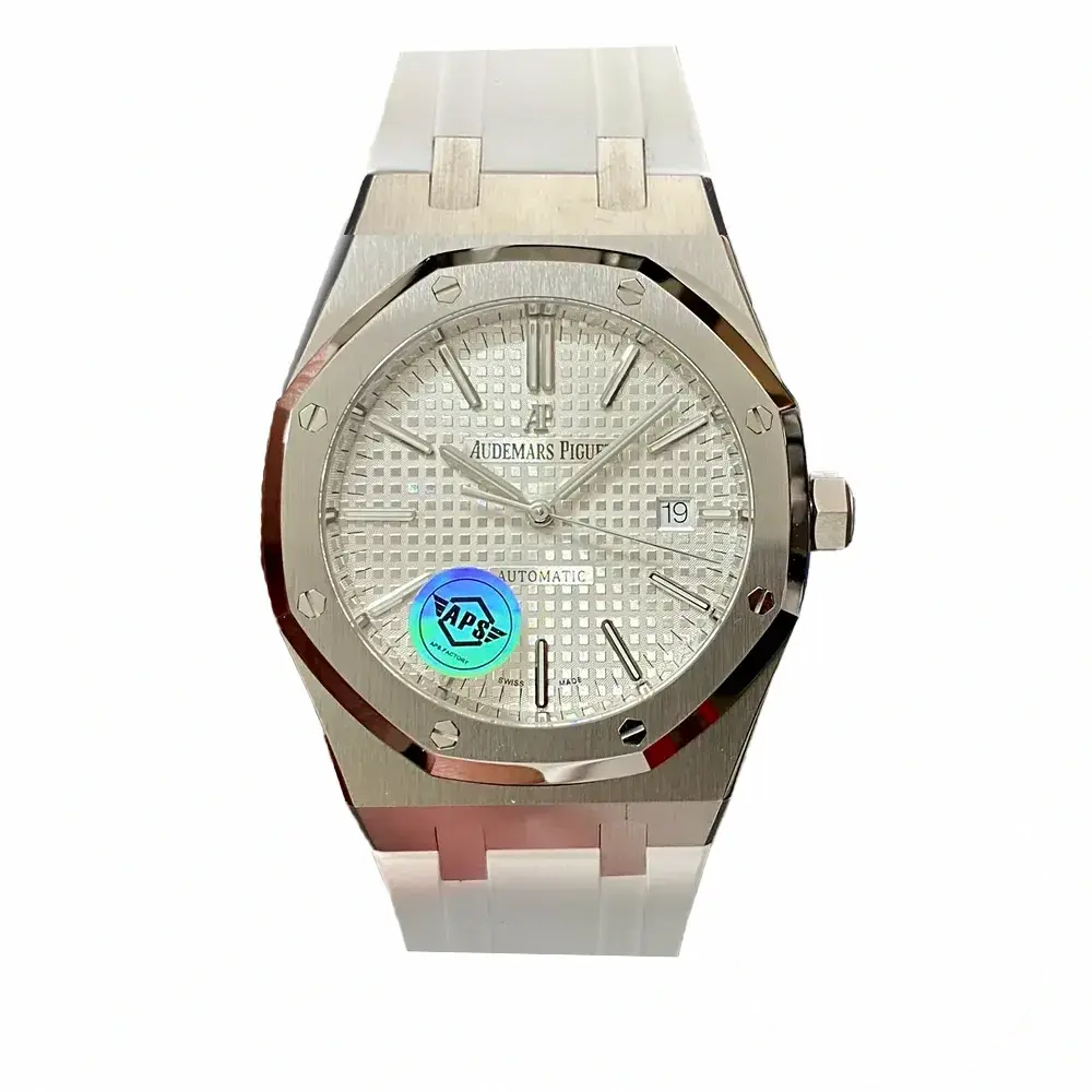 Replica Audemars Piguet Royal Oak White Rubber 15400ST.OO.1220ST.02