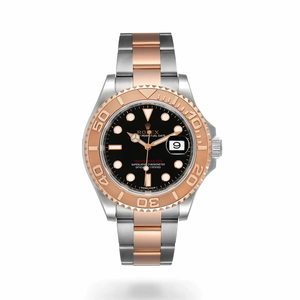 Replica Rolex YACHTMASTER ROSE GOLD STEEL 116621 BLACK DIAL 40MM