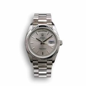 Super Clone Rolex Day-Date 128238 36mm Silver Dial