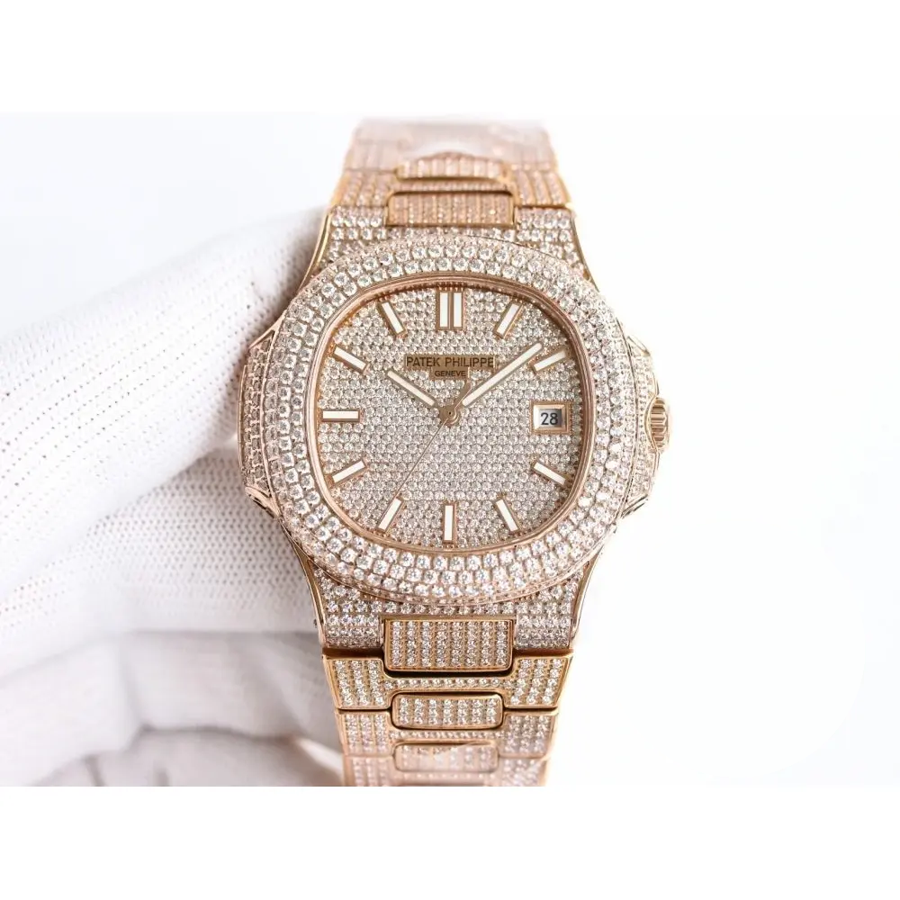 Replica Nautilus 5711-1300A-001 Patek Philippe 40 mm, Rose Gold Diamond Dial - Image 2