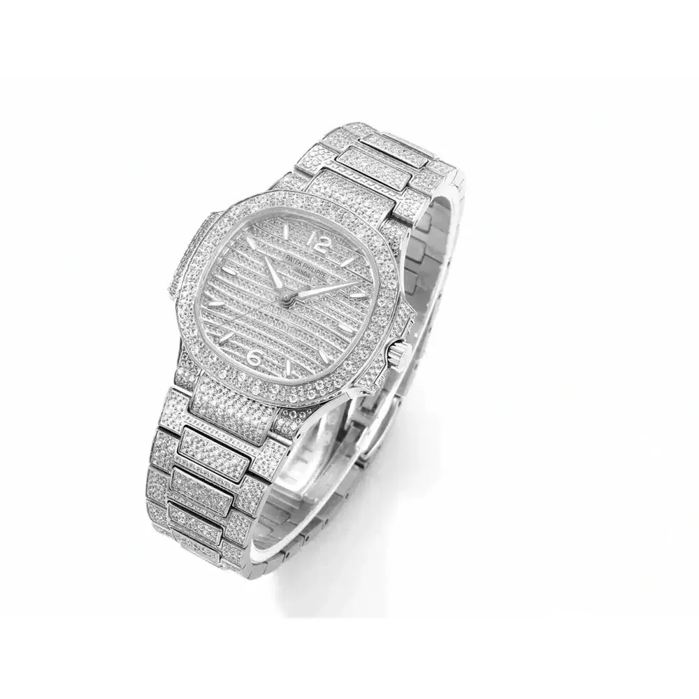 Super Clone Nautilus 7118/1450G-001 Patek Philippe “Ladies Automatic” 35.2 mm, White gold - Image 5