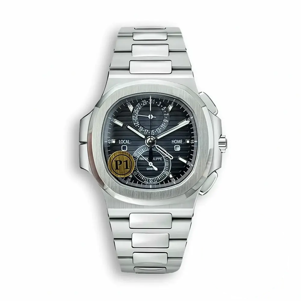 Swiss Replica Nautilus 5990R-002 Travel Time 40.5mm Black Dial