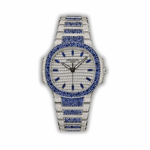 Super Clone Nautilus 7118/1451G Patek Philippe “Ladies Automatic” 35.2 mm, Blue Diamonds