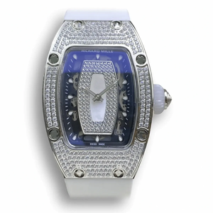 Replica Richard Mille 07-01 Diamond Case White Strap