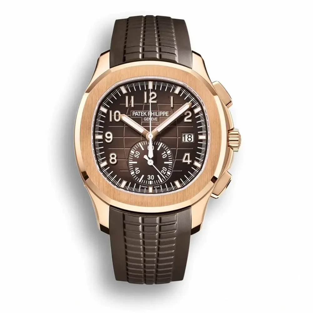 Super Clone Aquanaut 5968R-001 Patek Philippe Chronograph 42.2 mm, Rose gold, Brown Dial