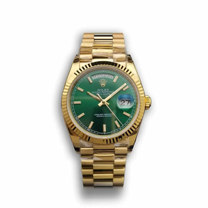 Replica Rolex Day-Date 128238 36mm Green Dial Yellow Gold