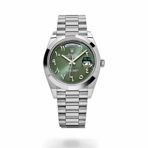 Replica Rolex Day-Date 40mm 228206 Olive Green Arabic Dial