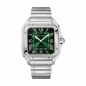 Replica Cartier Santos Green Stainless Steel WSSA0030