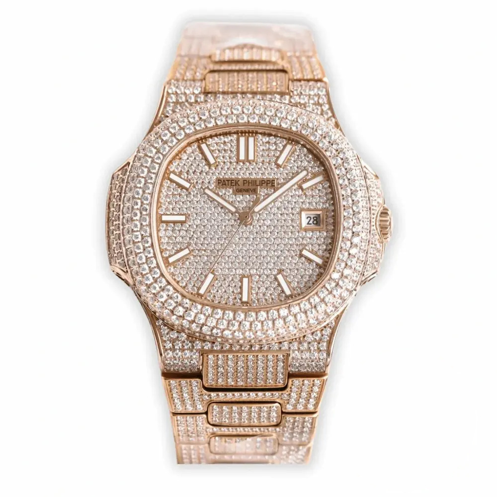 Replica Nautilus 5711-1300A-001 Patek Philippe 40 mm, Rose Gold Diamond Dial