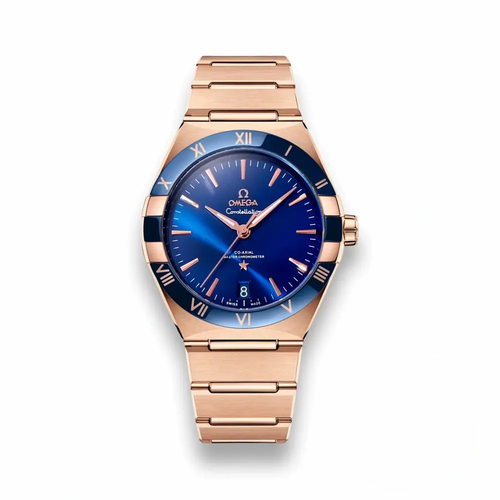 Replica Omega Constellation Rose, Blue Dial 41mm 131.63.41.21.03.001