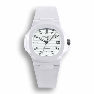 Replica Nautilus 5711/1A-018 Patek Philippe 40 mm, Rubber Strap White Dial