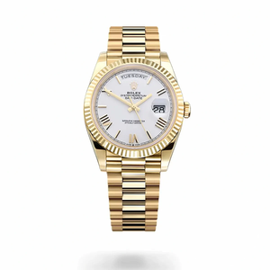 Super Clone Day-Date 40 mm White Dial Yellow Gold M228238-0042