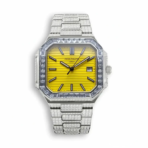 Replica Cubitus 5821/1AR Patek Philippe 45 mm Yellow Dial, Diamond