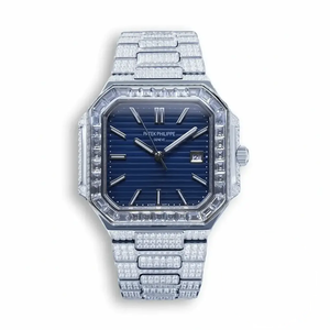 Super Clone Cubitus 5821/1AR Patek Philippe 45 mm Blue Dial, Diamond