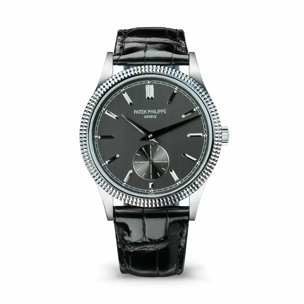 Swiss Replica Calatrava Patek 6119R-002 White Gold 39mm Black Dial