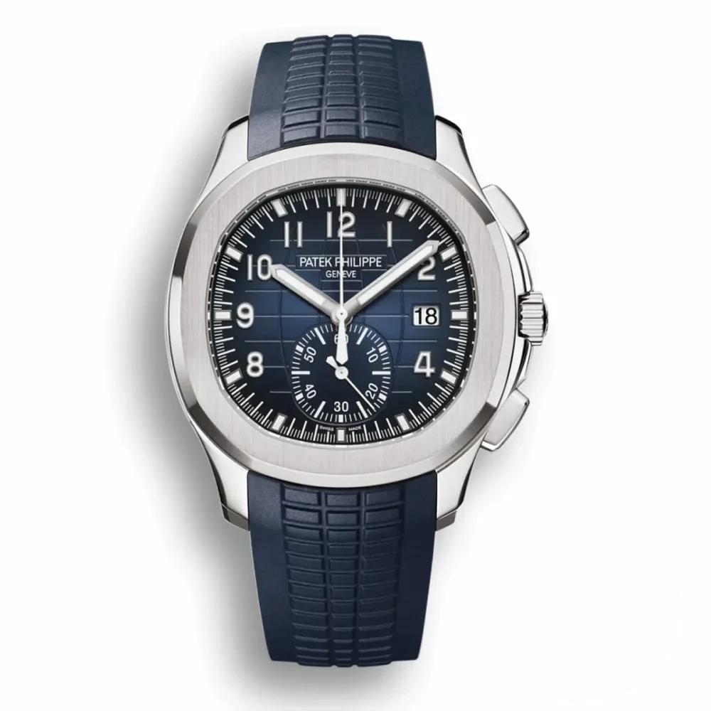 Super Clone Aquanaut 5968A-001 Patek Philippe Chronograph 42.2 mm, Steel, 5968A-001 Blue Strap - Image 8