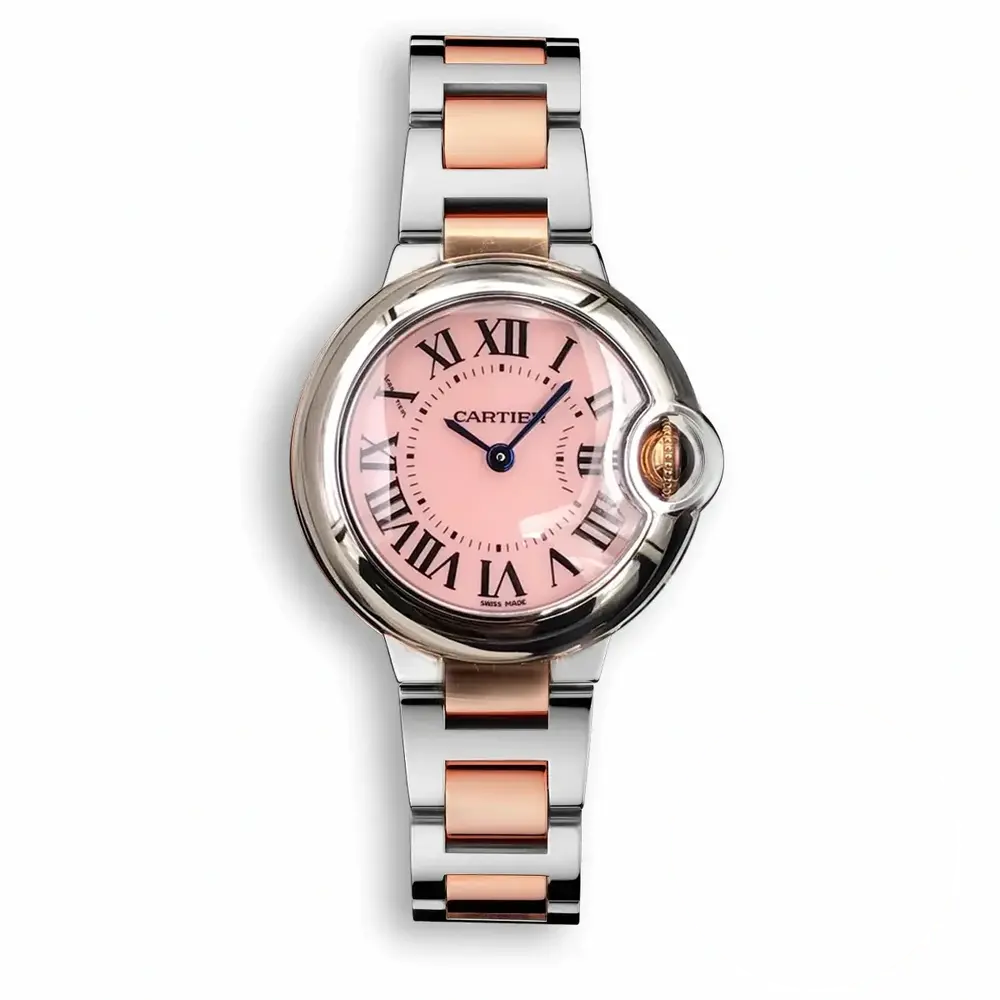 Replica Cartier Ballon Bleu Pink Dial 28mm W6920033