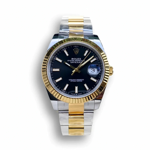 Replica Rolex Datejust m126333 41mm Bright Black Dial Oyster