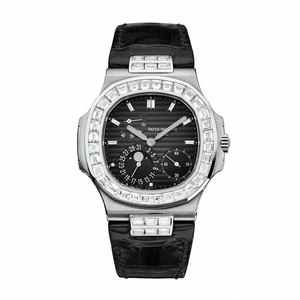 Replica Nautilus 5712G-001 Patek Philippe Moon phases. 40 mm, Baguette Bezel, White gold, Dark Blue Dial