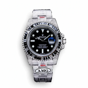 Replica Rolex Submariner Iced Out 116610LN 40mm Black Diamond Bezel