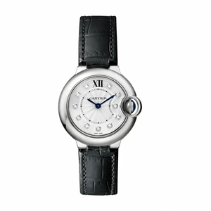 Replica Cartier Ballon Bleu de Cartier Leather Strap 28mm W4BB0009