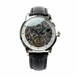 Super Clone Patek Philippe 5104P White Gold Skeleton Tourbillon