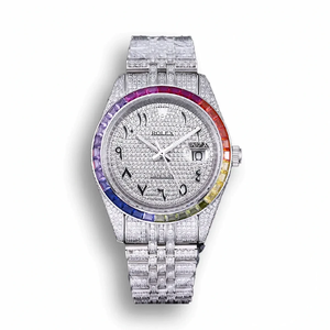 Replica Rolex Datejust 126300 41mm Dial Arabic Bezel Rainbow