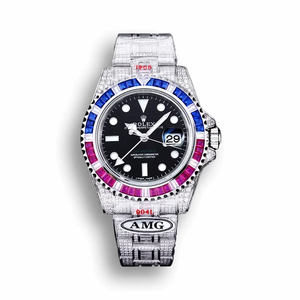 Replica Rolex Submariner Iced Out 126710BLRO Black Dial