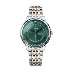 Replica OMEGA De Ville Prestige 434.15.40.20.10.001 40mm Rose Gold, Green Dial
