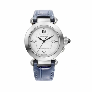 Replica Cartier Pasha Alligator Blue 30 mm Series WSPA0010