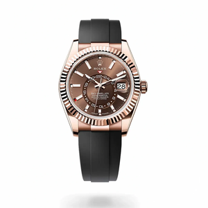 Replica Rolex Sky-Dweller Oyster 42 mm Everose gold M336235